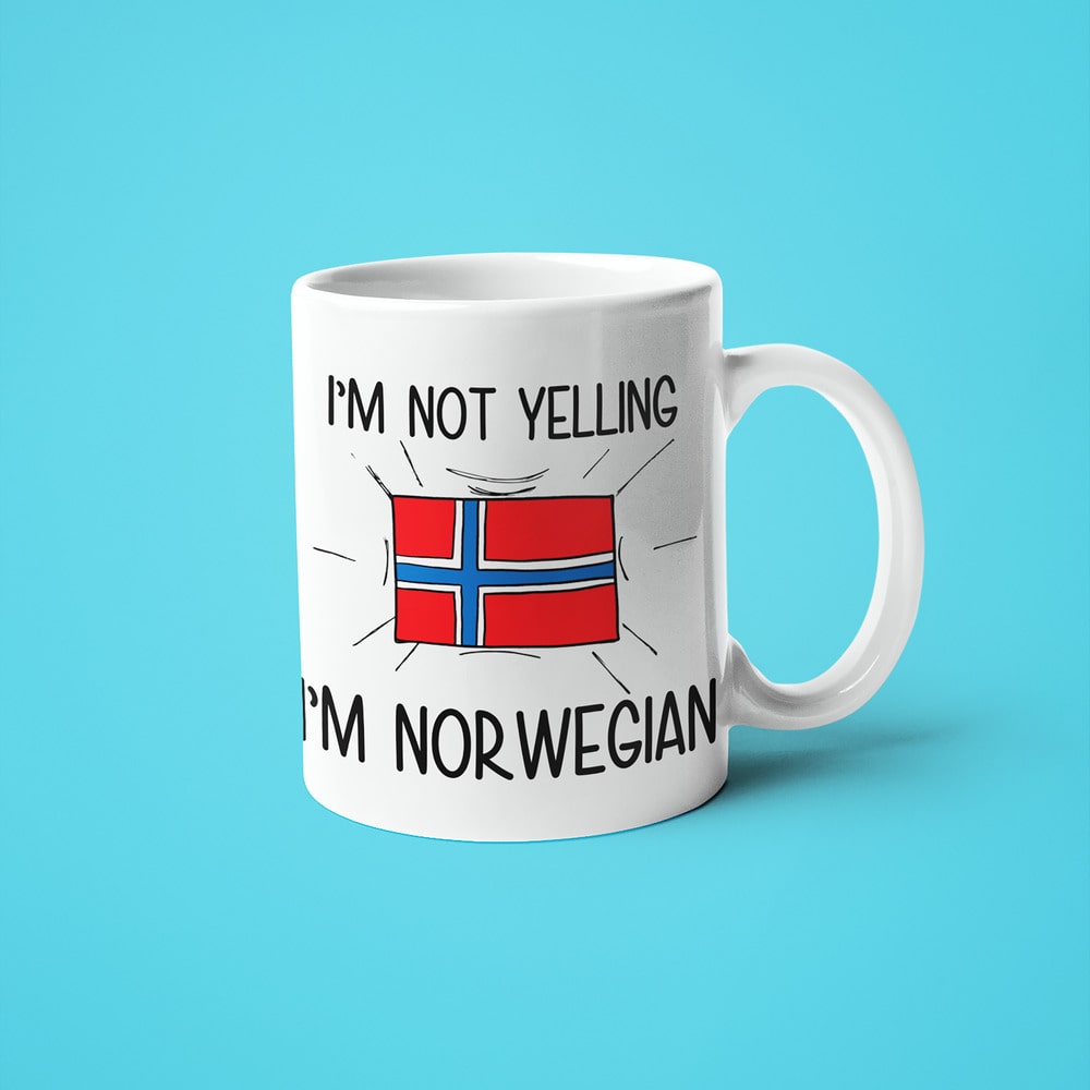 Norwegian Loud And Proud Coffee Mug, I'm Not Yelling I'm Norwegian Mug - KayoMugs