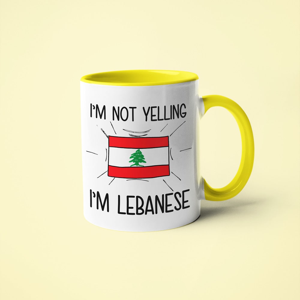 Lebanese Loud And Proud Coffee Mug, I'm Not Yelling I'm Lebanese Mug - KayoMugs