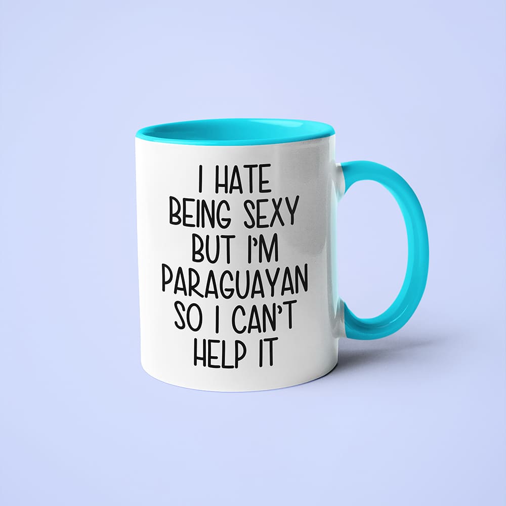 I Hate Being Sexy But I'am Paraguayan So I Can't Help It Coffee Mug, Too Hot For Border Paraguayan Mug - KayoMugs