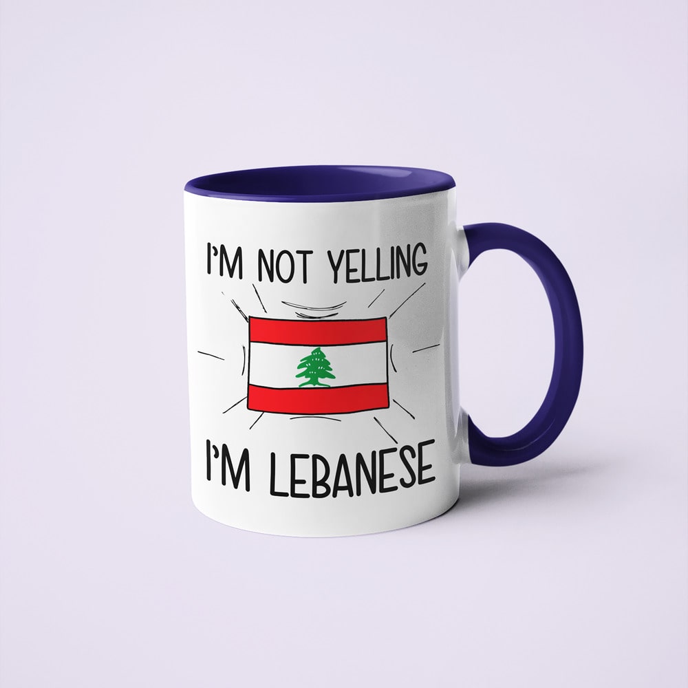 Lebanese Loud And Proud Coffee Mug, I'm Not Yelling I'm Lebanese Mug - KayoMugs