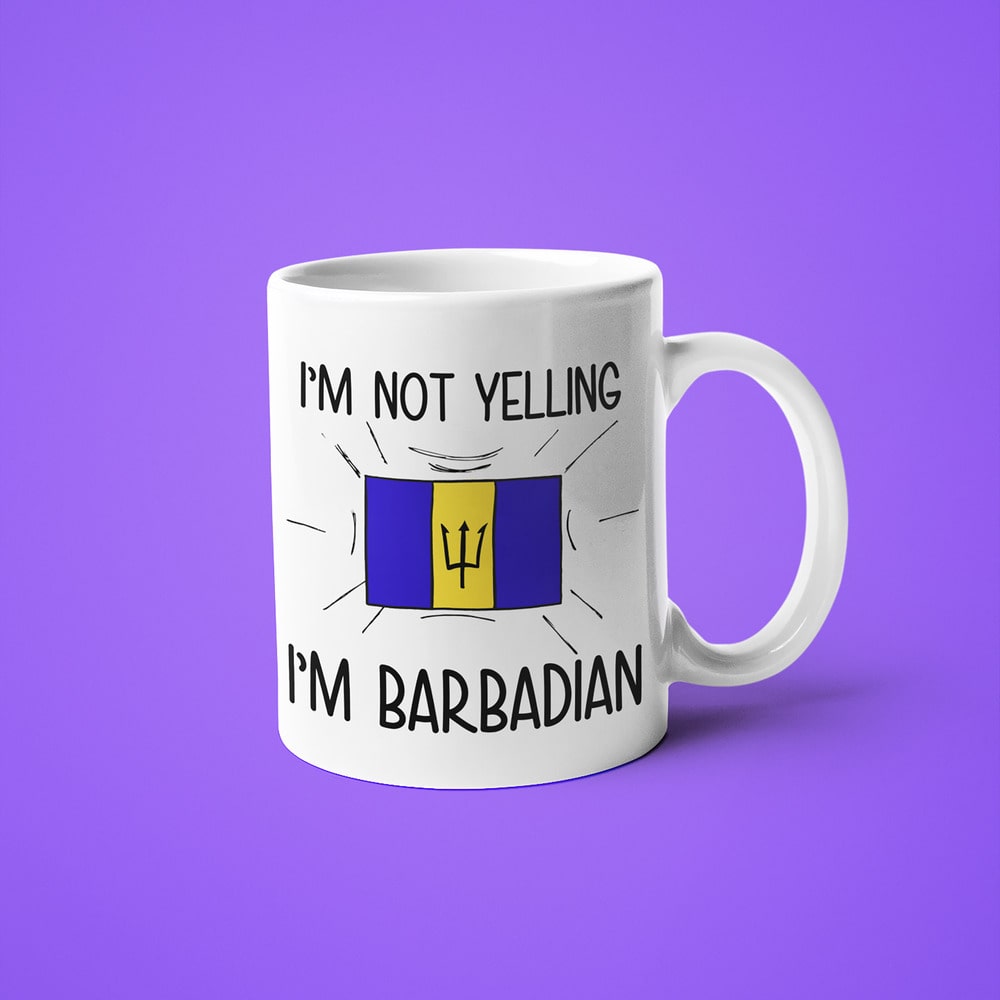 Barbadian Loud And Proud Coffee Mug, I'm Not Yelling I'm Barbadian Mug - KayoMugs