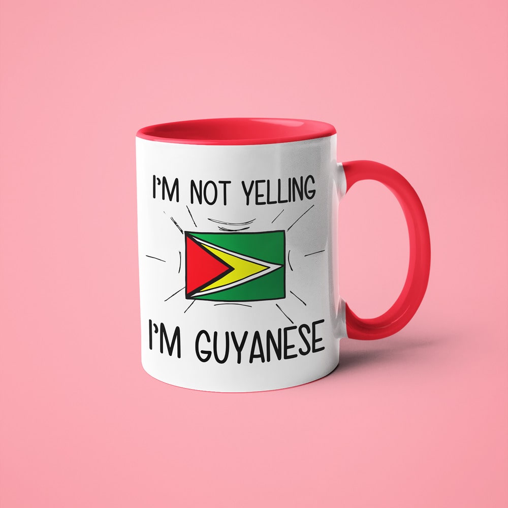 Guyanese Loud And Proud Coffee Mug, I'm Not Yelling I'm Guyanese Mug - KayoMugs