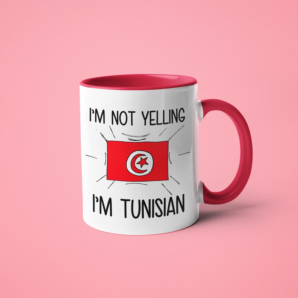 Tunisian Loud And Proud Coffee Mug, I'm Not Yelling I'm Tunisian Mug - KayoMugs