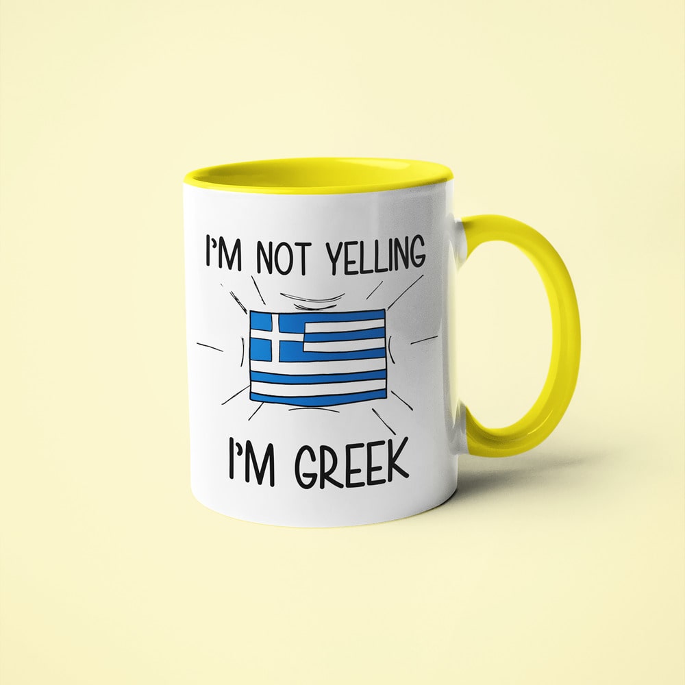 Greek Loud And Proud Coffee Mug, I'm Not Yelling I'm Greek Mug - KayoMugs