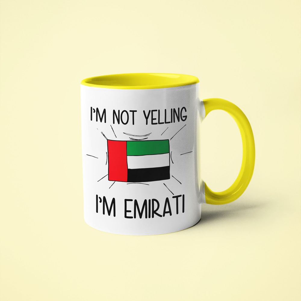 Emirati Loud And Proud Coffee Mug, I'm Not Yelling I'm Emirati Mug - KayoMugs