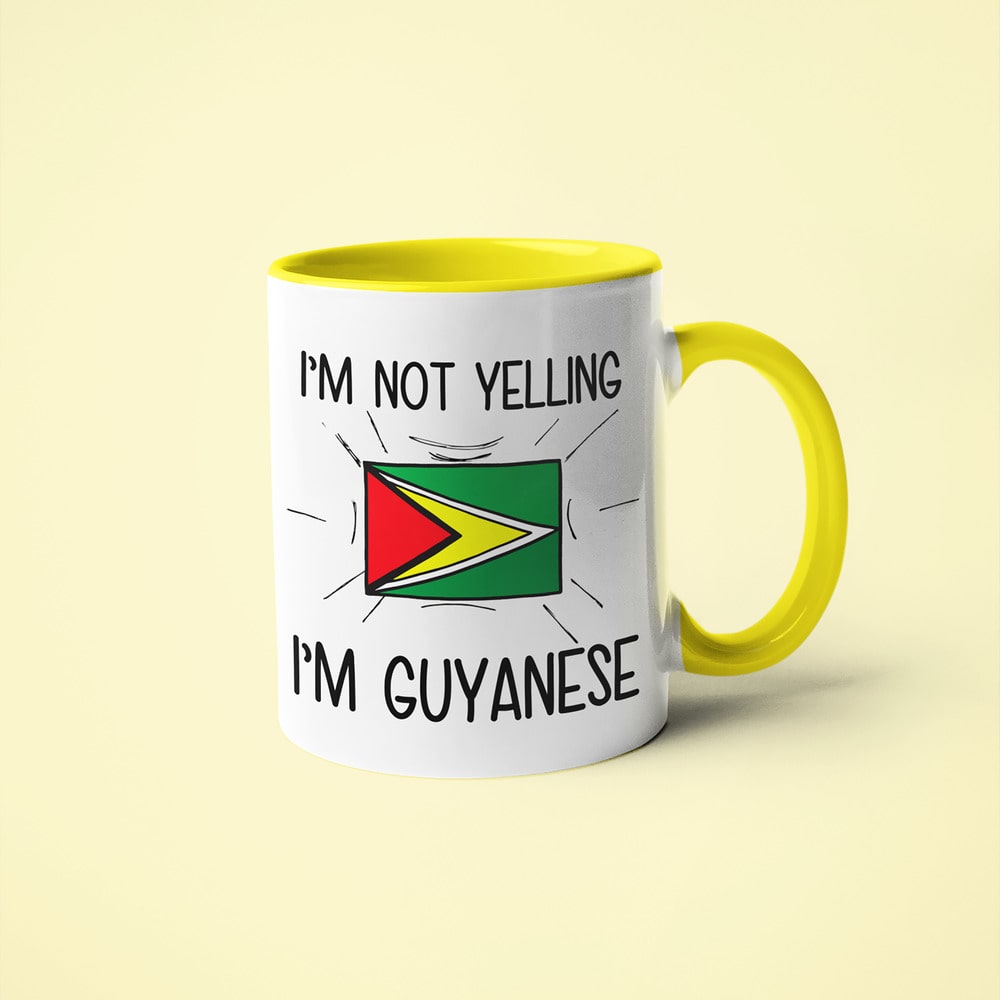 Guyanese Loud And Proud Coffee Mug, I'm Not Yelling I'm Guyanese Mug - KayoMugs