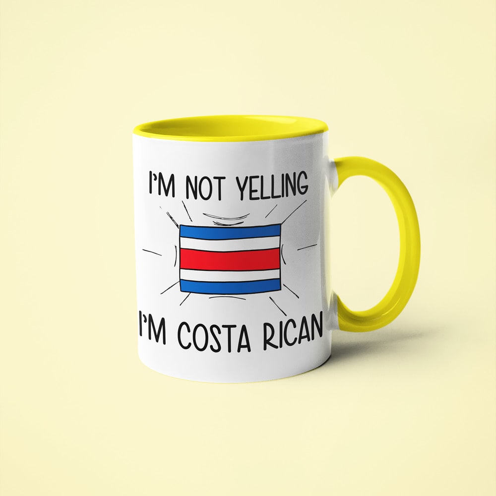 Costa Rican Loud And Proud Coffee Mug, I'm Not Yelling I'm Costa Rican Mug - KayoMugs