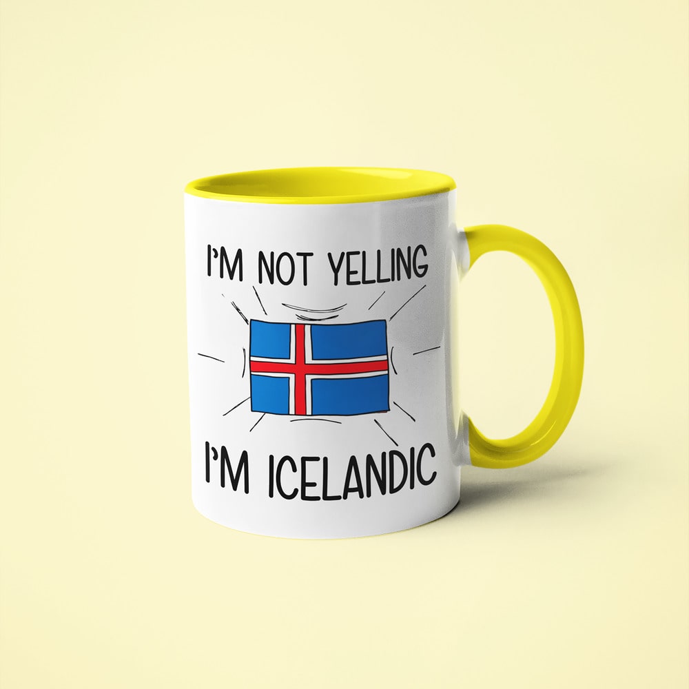 Icelandic Loud And Proud Coffee Mug, I'm Not Yelling I'm Icelandic Mug - KayoMugs