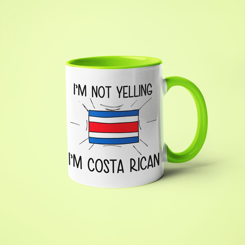 Costa Rican Loud And Proud Coffee Mug, I'm Not Yelling I'm Costa Rican Mug - KayoMugs