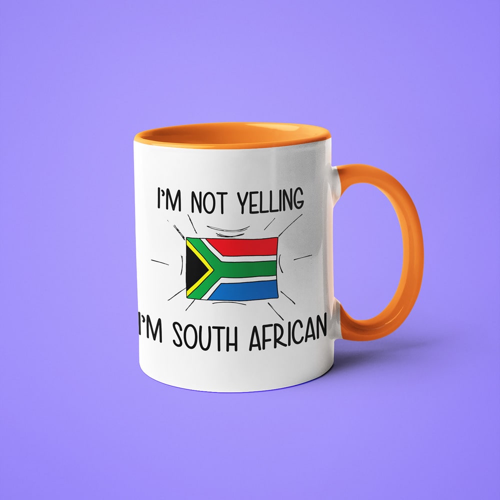 South African Loud And Proud Coffee Mug, I'm Not Yelling I'm South African Mug - KayoMugs