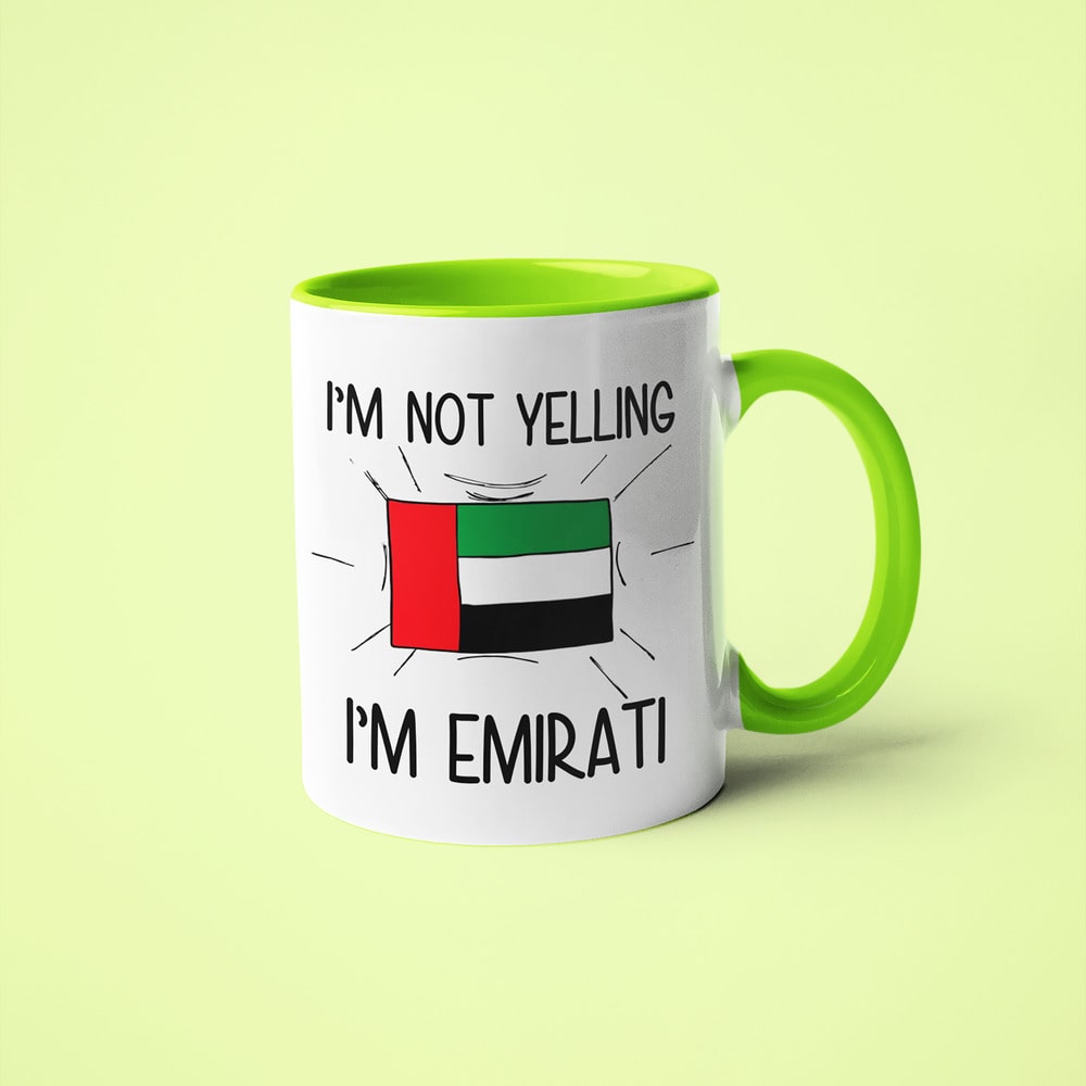 Emirati Loud And Proud Coffee Mug, I'm Not Yelling I'm Emirati Mug - KayoMugs