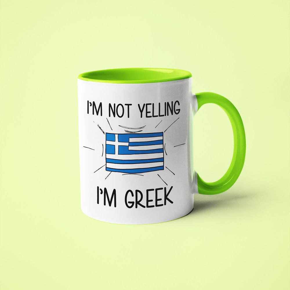 Greek Loud And Proud Coffee Mug, I'm Not Yelling I'm Greek Mug - KayoMugs