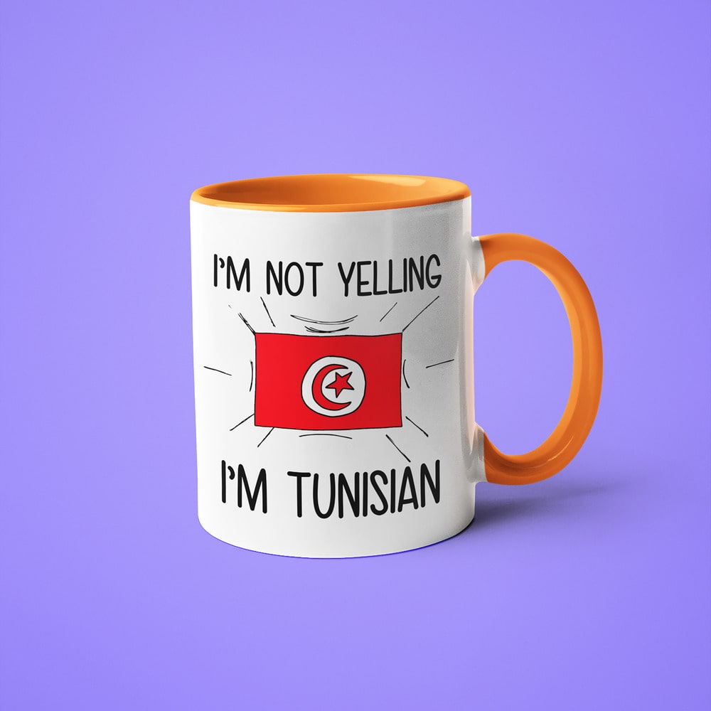 Tunisian Loud And Proud Coffee Mug, I'm Not Yelling I'm Tunisian Mug - KayoMugs