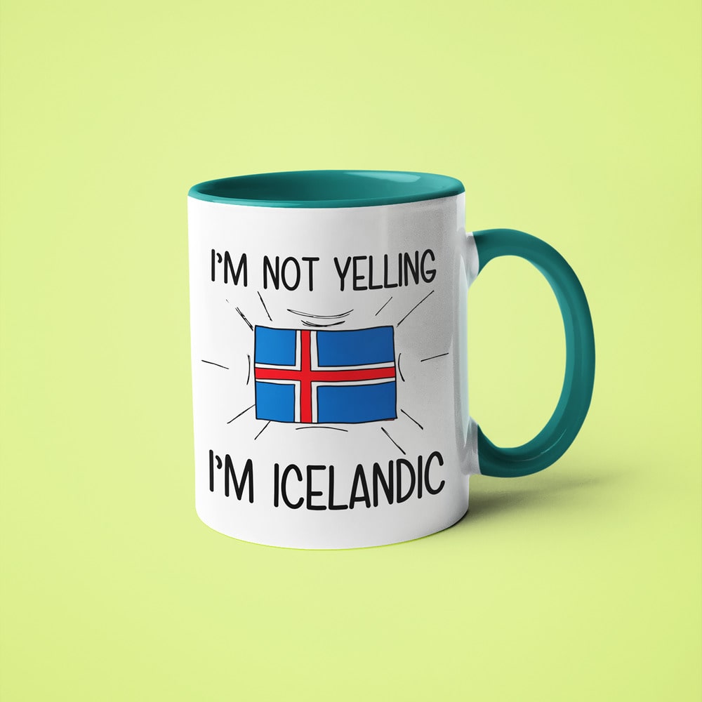 Icelandic Loud And Proud Coffee Mug, I'm Not Yelling I'm Icelandic Mug - KayoMugs