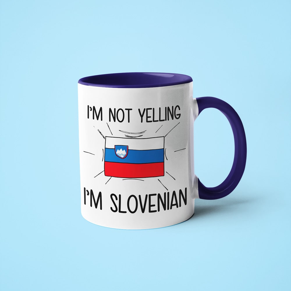 Slovenian Loud And Proud Coffee Mug, I'm Not Yelling I'm Slovenian Mug - KayoMugs