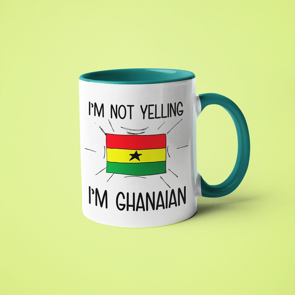 Ghanaian Loud And Proud Coffee Mug, I'm Not Yelling I'm Ghanaian Mug - KayoMugs