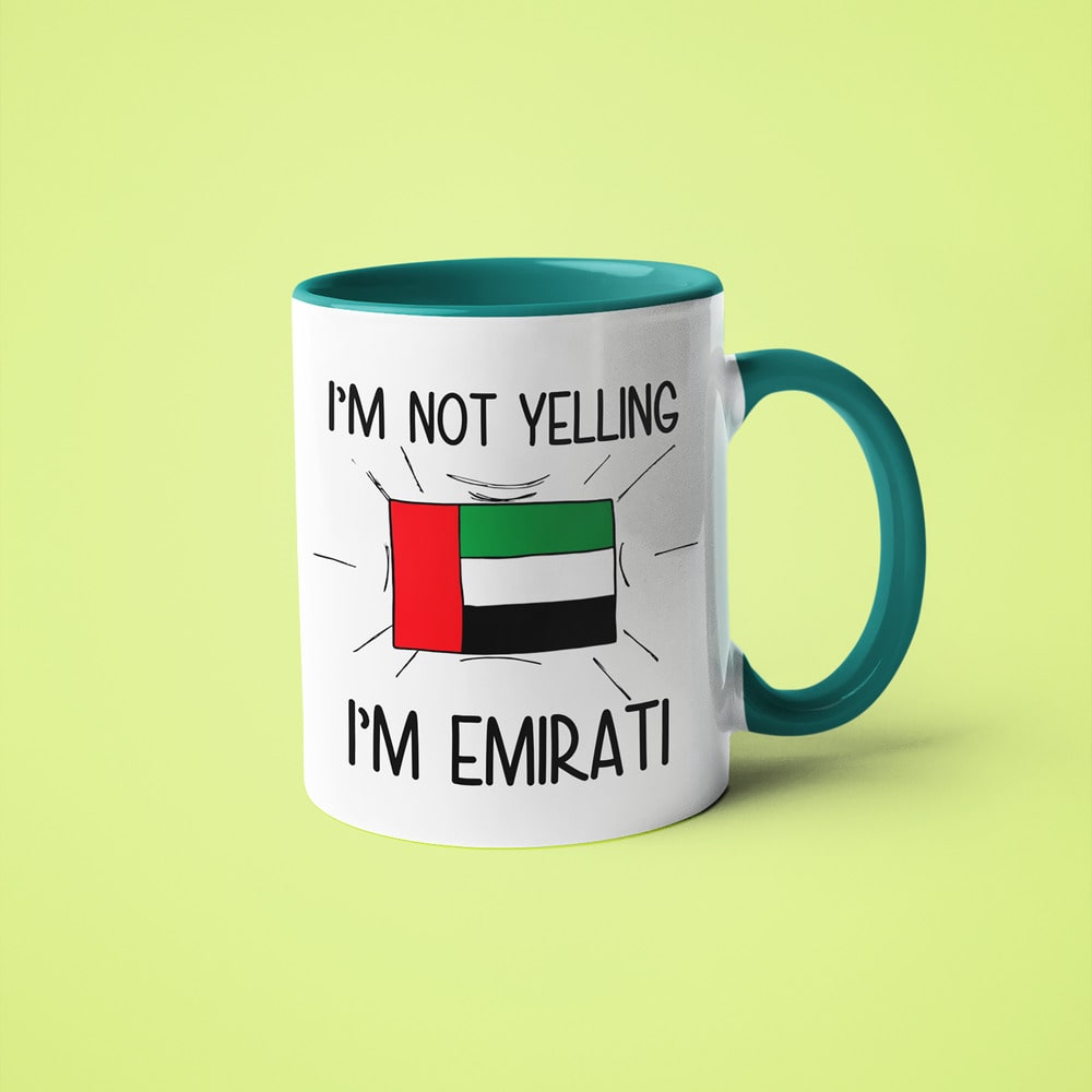 Emirati Loud And Proud Coffee Mug, I'm Not Yelling I'm Emirati Mug - KayoMugs