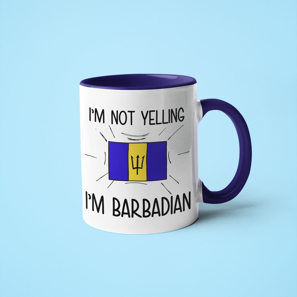 Barbadian Loud And Proud Coffee Mug, I'm Not Yelling I'm Barbadian Mug - KayoMugs