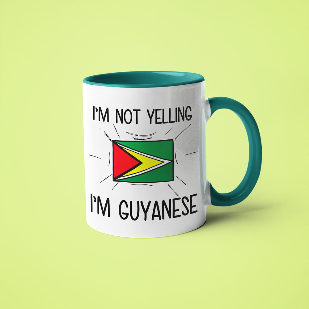 Guyanese Loud And Proud Coffee Mug, I'm Not Yelling I'm Guyanese Mug - KayoMugs