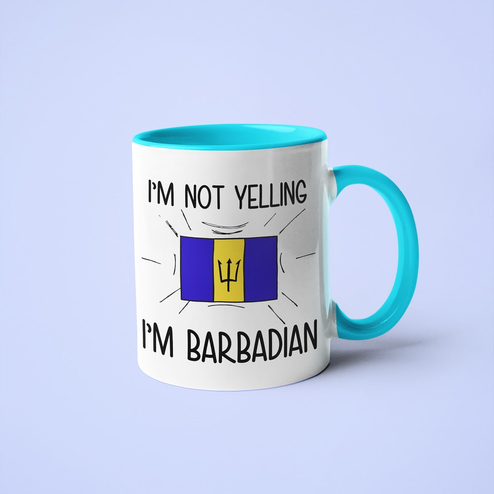 Barbadian Loud And Proud Coffee Mug, I'm Not Yelling I'm Barbadian Mug - KayoMugs