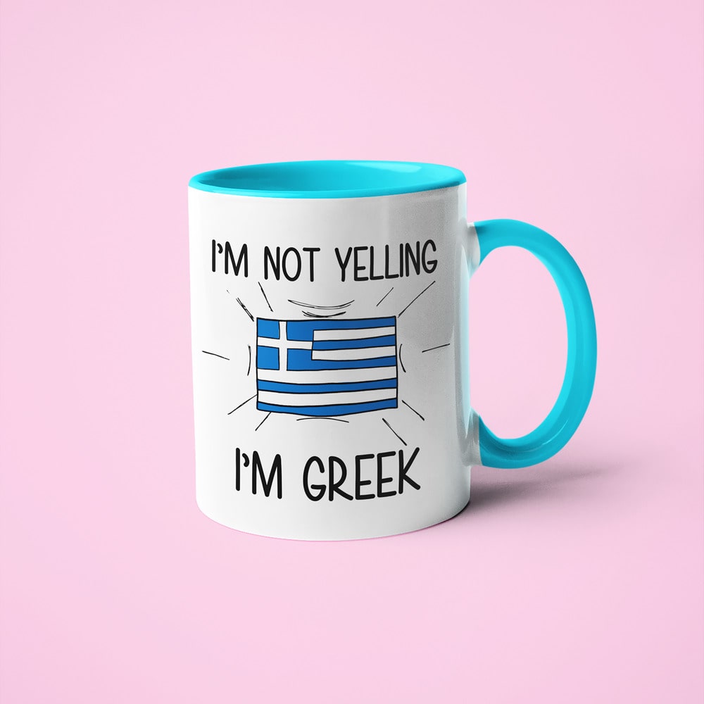 Greek Loud And Proud Coffee Mug, I'm Not Yelling I'm Greek Mug - KayoMugs