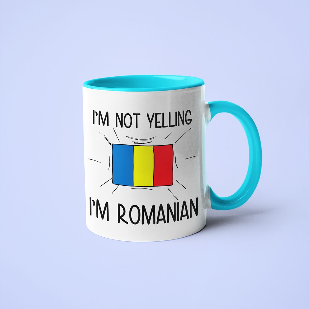 Romanian Loud And Proud Coffee Mug, I'm Not Yelling I'm Romanian Mug - KayoMugs