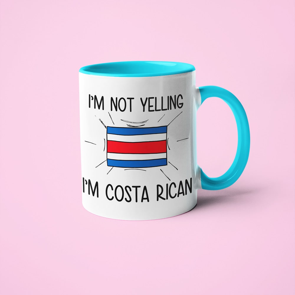 Costa Rican Loud And Proud Coffee Mug, I'm Not Yelling I'm Costa Rican Mug - KayoMugs