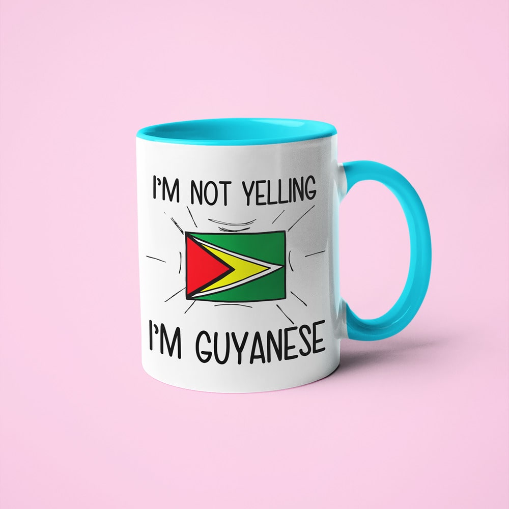 Guyanese Loud And Proud Coffee Mug, I'm Not Yelling I'm Guyanese Mug - KayoMugs