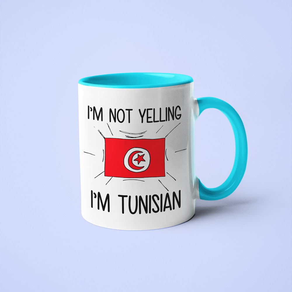 Tunisian Loud And Proud Coffee Mug, I'm Not Yelling I'm Tunisian Mug - KayoMugs