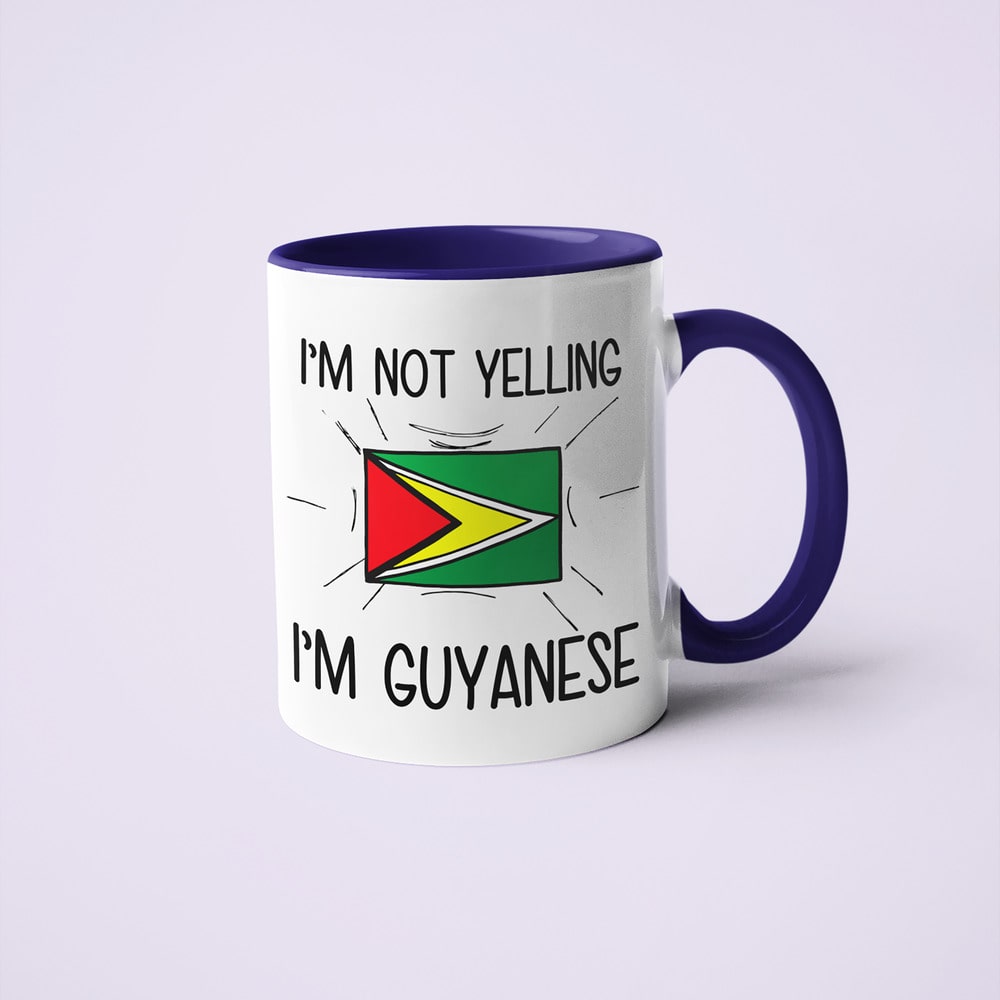 Guyanese Loud And Proud Coffee Mug, I'm Not Yelling I'm Guyanese Mug - KayoMugs