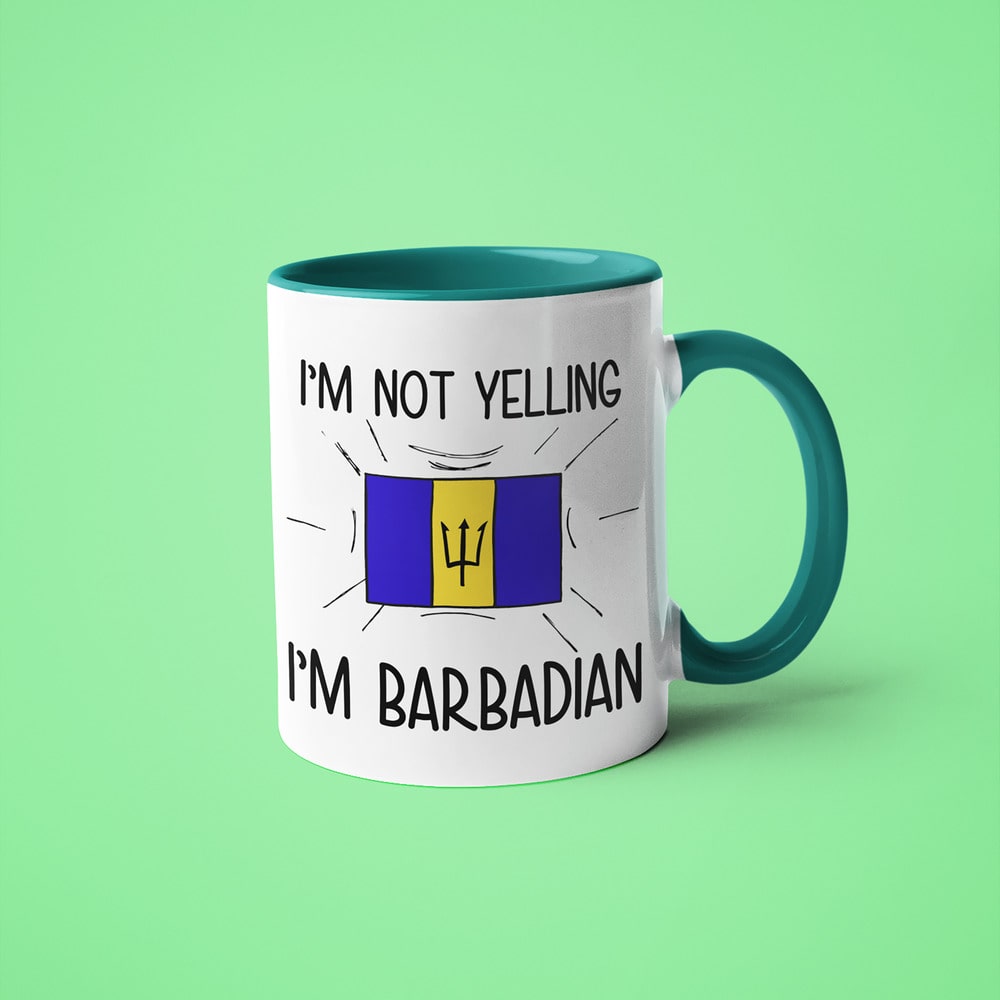 Barbadian Loud And Proud Coffee Mug, I'm Not Yelling I'm Barbadian Mug - KayoMugs