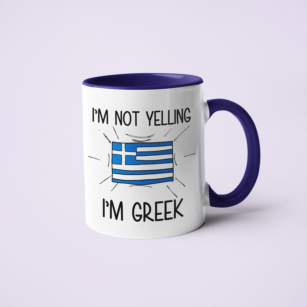 Greek Loud And Proud Coffee Mug, I'm Not Yelling I'm Greek Mug - KayoMugs