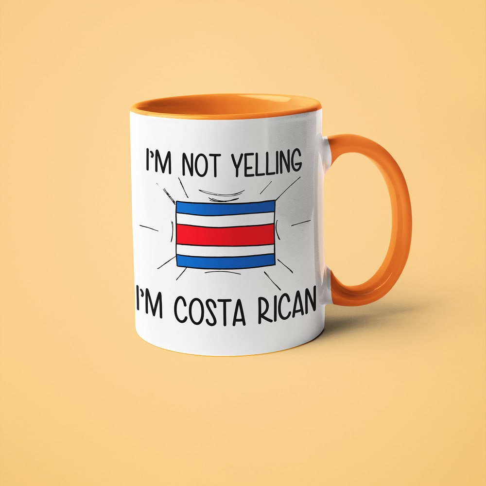 Costa Rican Loud And Proud Coffee Mug, I'm Not Yelling I'm Costa Rican Mug - KayoMugs