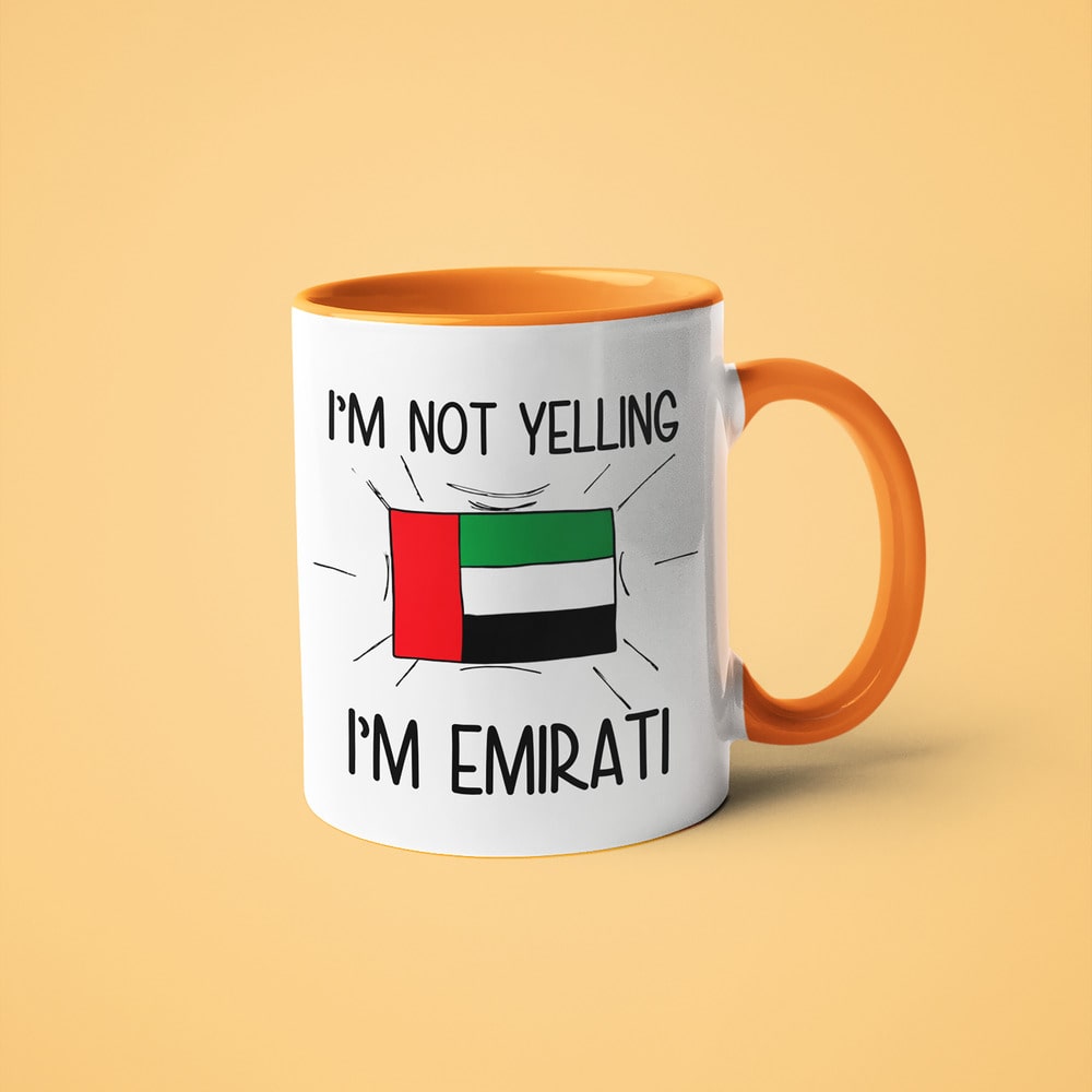 Emirati Loud And Proud Coffee Mug, I'm Not Yelling I'm Emirati Mug - KayoMugs