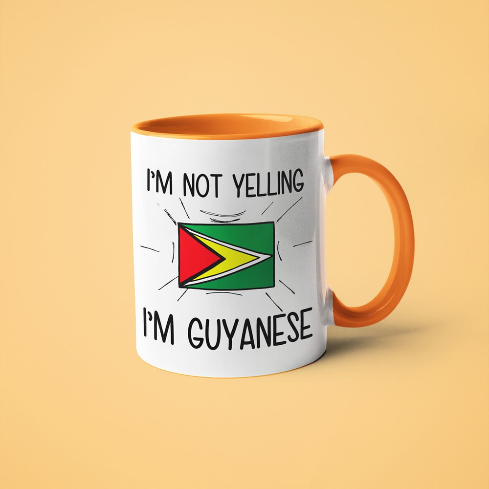 Guyanese Loud And Proud Coffee Mug, I'm Not Yelling I'm Guyanese Mug - KayoMugs