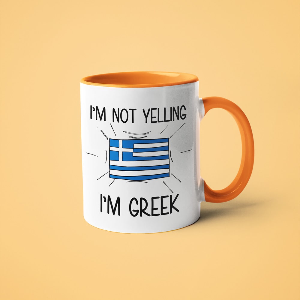 Greek Loud And Proud Coffee Mug, I'm Not Yelling I'm Greek Mug - KayoMugs