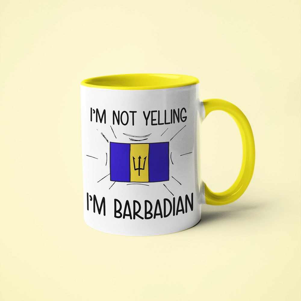 Barbadian Loud And Proud Coffee Mug, I'm Not Yelling I'm Barbadian Mug - KayoMugs