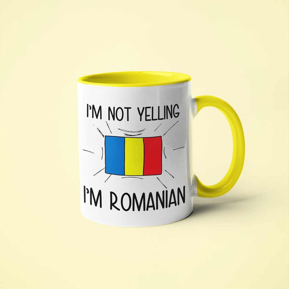 Romanian Loud And Proud Coffee Mug, I'm Not Yelling I'm Romanian Mug - KayoMugs