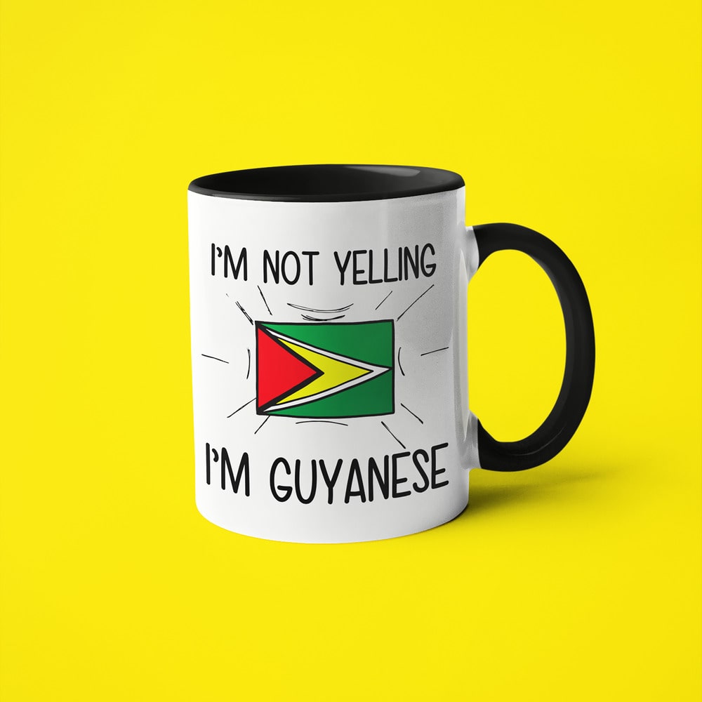 Guyanese Loud And Proud Coffee Mug, I'm Not Yelling I'm Guyanese Mug - KayoMugs