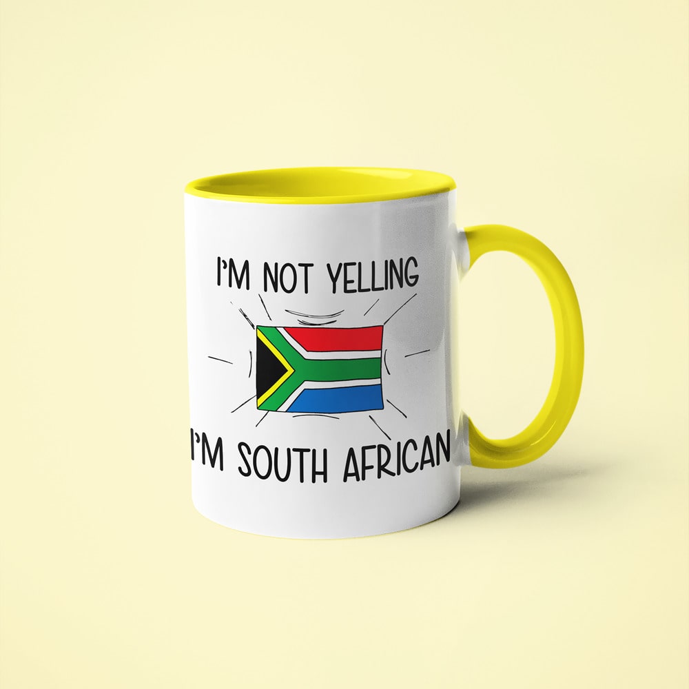 South African Loud And Proud Coffee Mug, I'm Not Yelling I'm South African Mug - KayoMugs