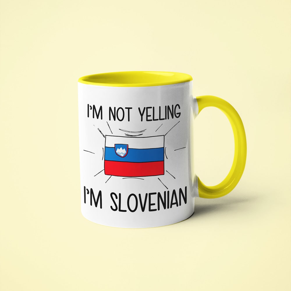 Slovenian Loud And Proud Coffee Mug, I'm Not Yelling I'm Slovenian Mug - KayoMugs