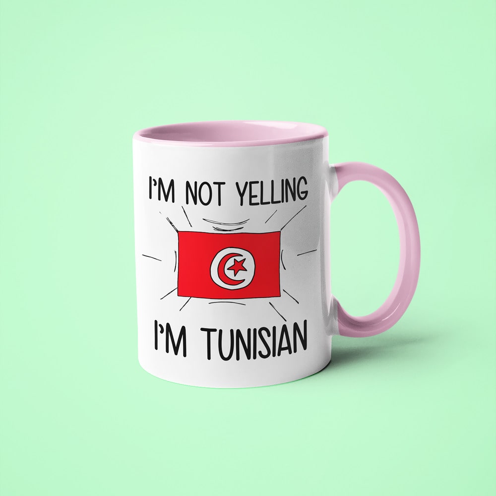 Tunisian Loud And Proud Coffee Mug, I'm Not Yelling I'm Tunisian Mug - KayoMugs