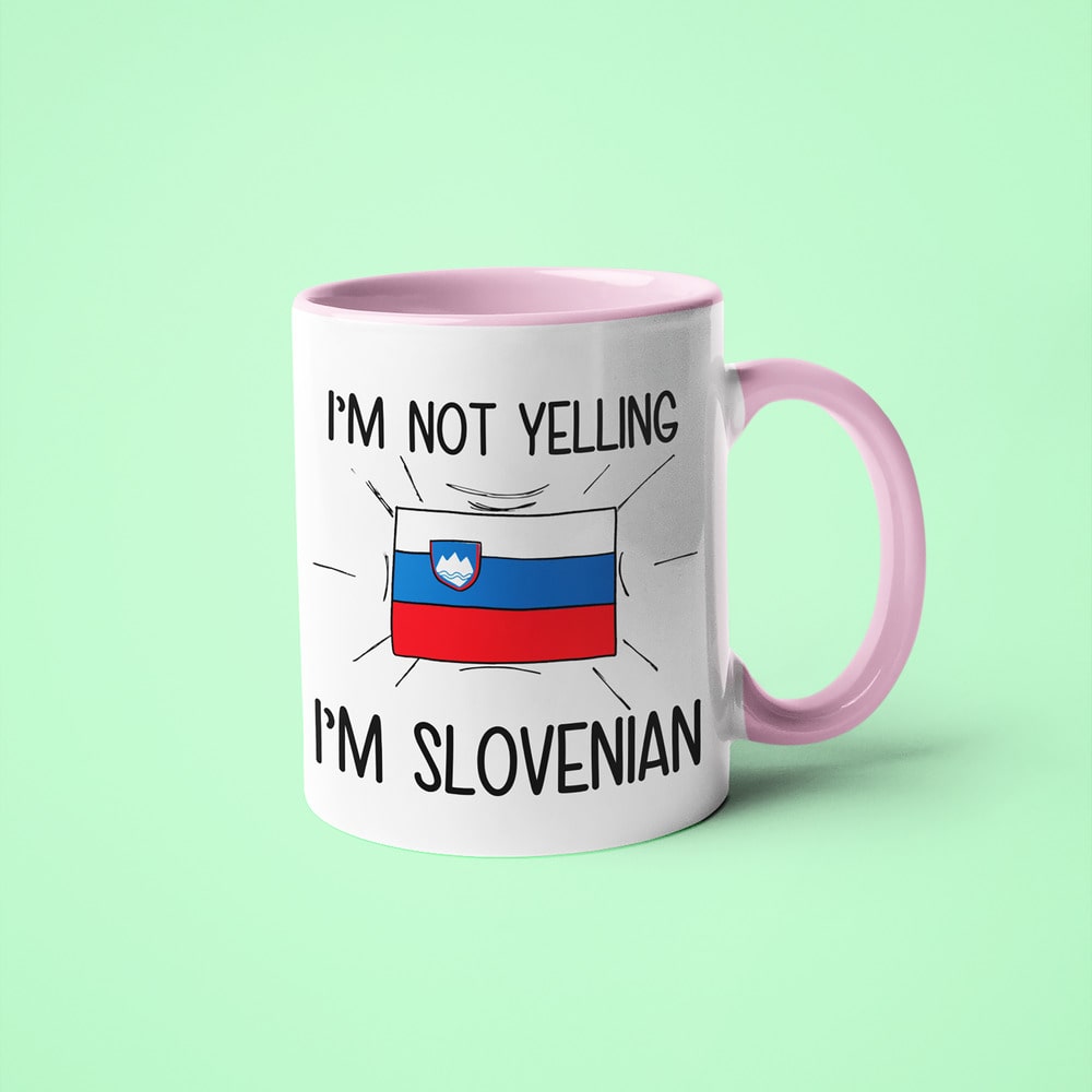 Slovenian Loud And Proud Coffee Mug, I'm Not Yelling I'm Slovenian Mug - KayoMugs