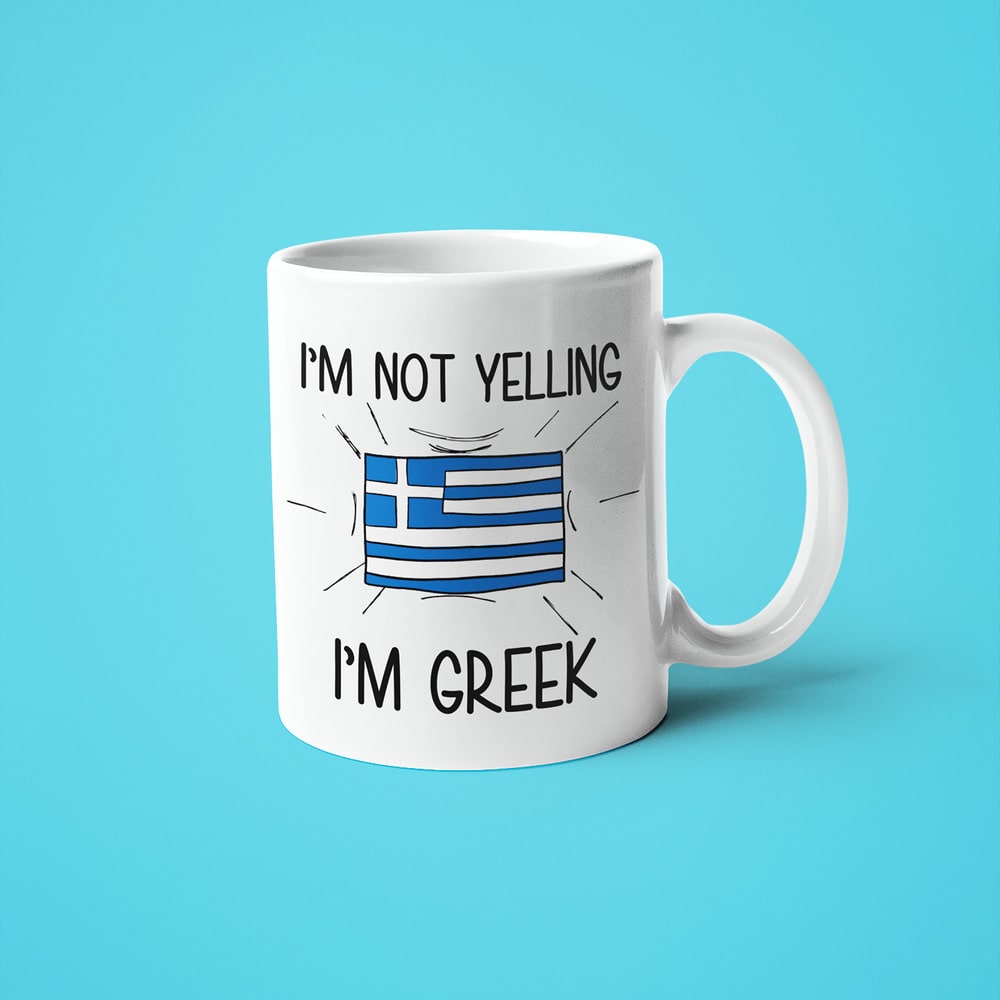 Greek Loud And Proud Coffee Mug, I'm Not Yelling I'm Greek Mug - KayoMugs