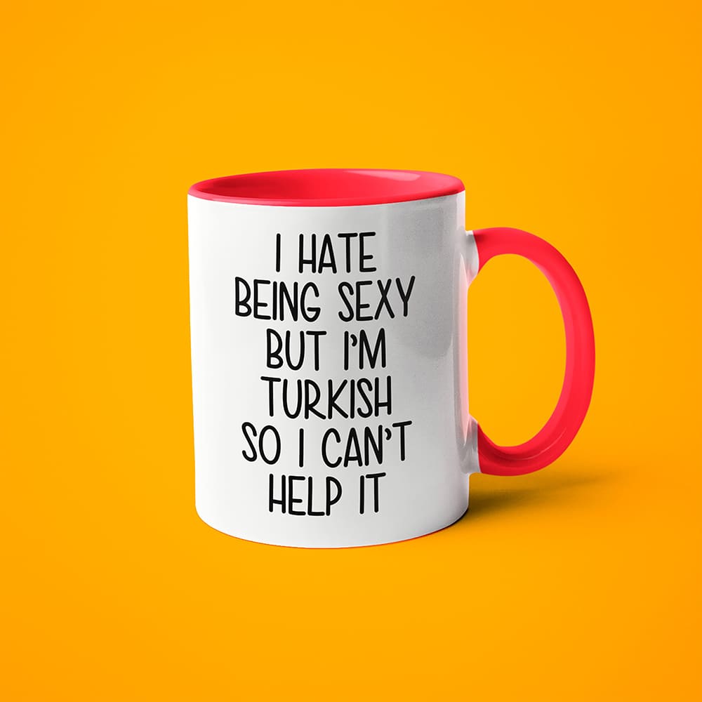 I Hate Being Sexy But I'am Turkish So I Can't Help It Coffee Mug, Too Hot For Border Turkish Mug - KayoMugs