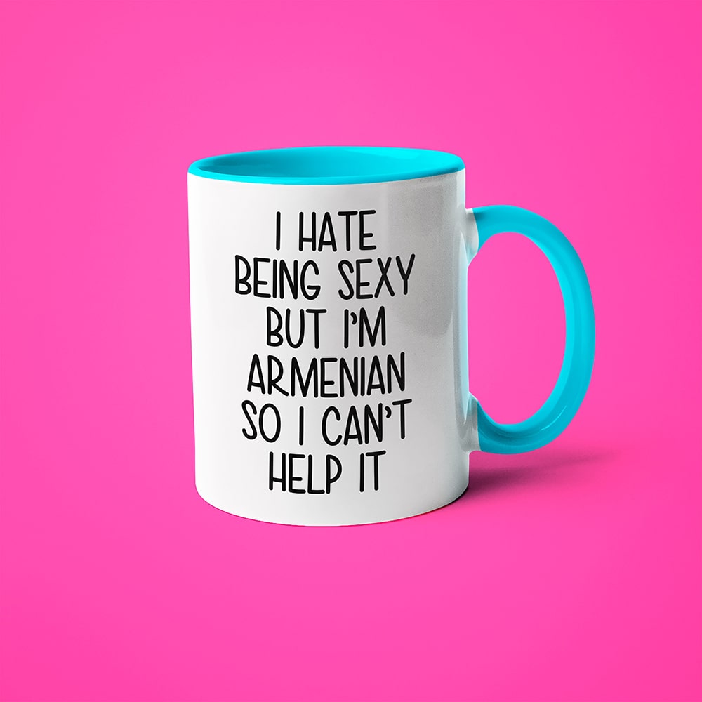 I Hate Being Sexy But I'am Armenian So I Can't Help It Coffee Mug, Too Hot For Border Armenian Mug - KayoMugs