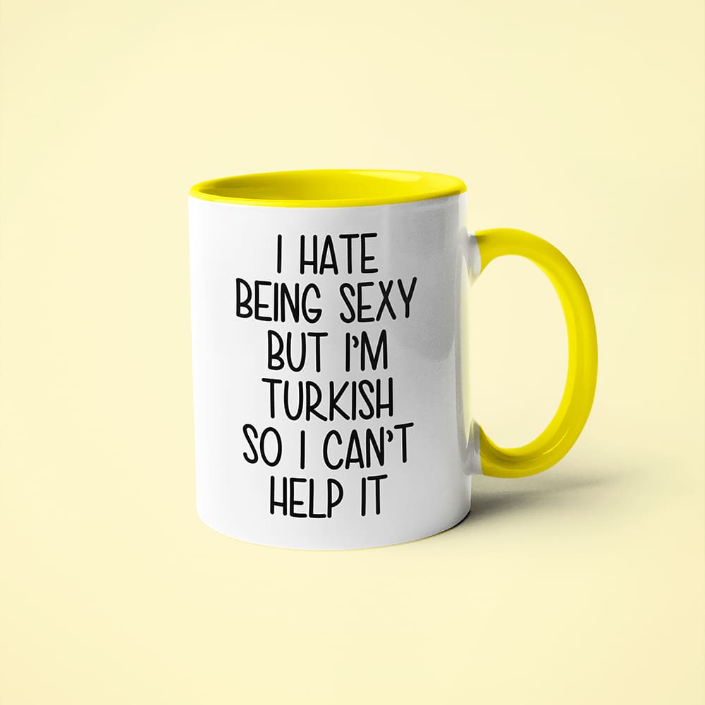 I Hate Being Sexy But I'am Turkish So I Can't Help It Coffee Mug, Too Hot For Border Turkish Mug - KayoMugs